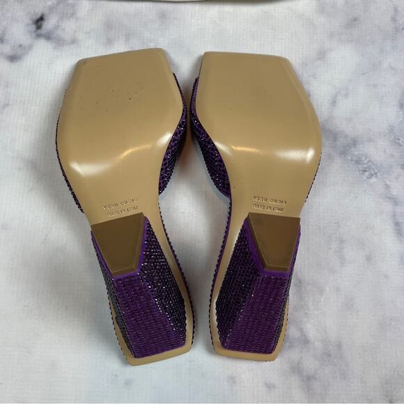 GIA/RHW Rosie 14 Crystal Embellished Slide Heeled Sandals - Picture 7 of 10